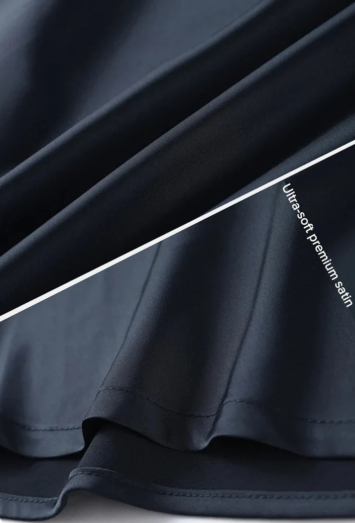 Elegant Backless Satin Halter Midi Dress