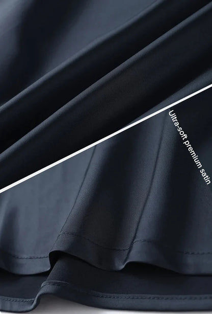 Elegant Backless Satin Halter Midi Dress